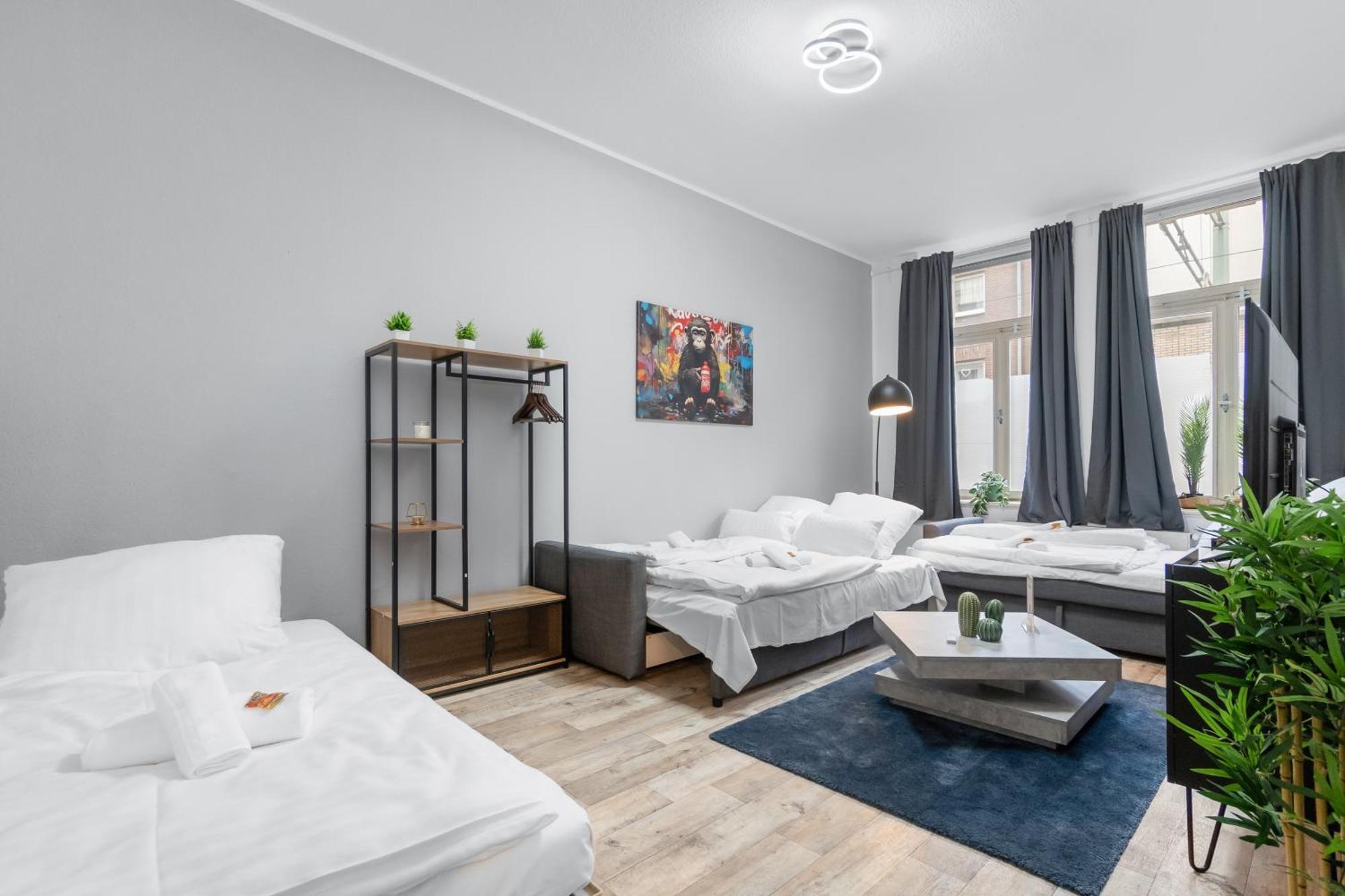 Tolles Design, Hochwertig, Vollausstattung, 3 Zimmer, Grosses Bad & Gaeste-Wc, Grosse Kueche, 3 X Smart Tv, 11 Min Zum Hbf 뒤스부르크 외부 사진